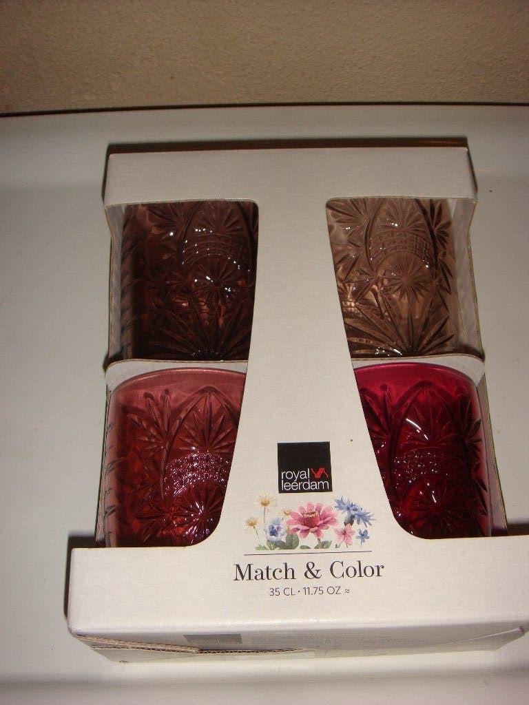 Gekleurde glazen Match & Color in verpakking, Verzamelen, Glas en Borrelglaasjes, Ophalen, Nieuw, Overige typen