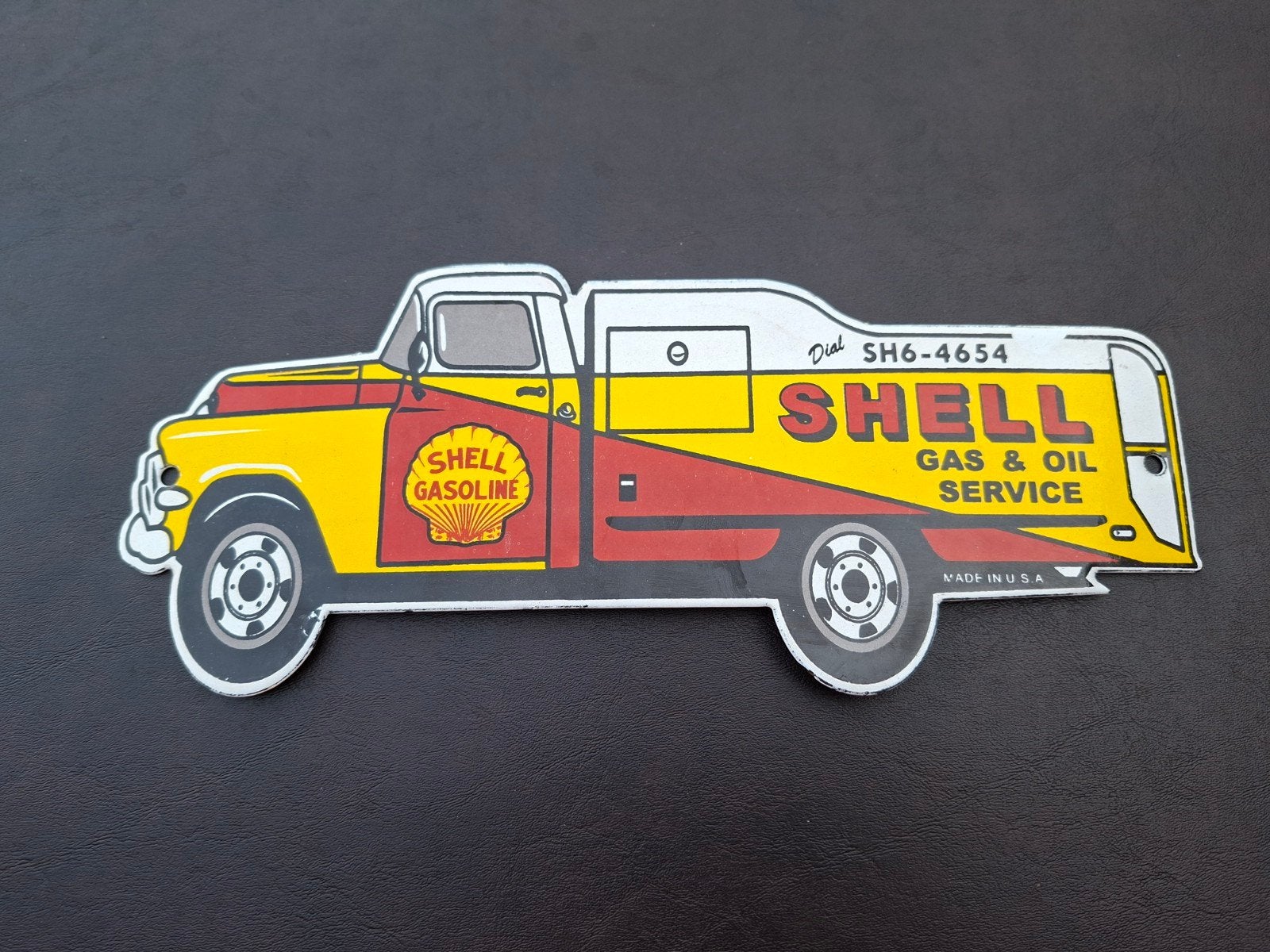 Emaille Shell  truck bordje, Ophalen of Verzenden, Reclamebord