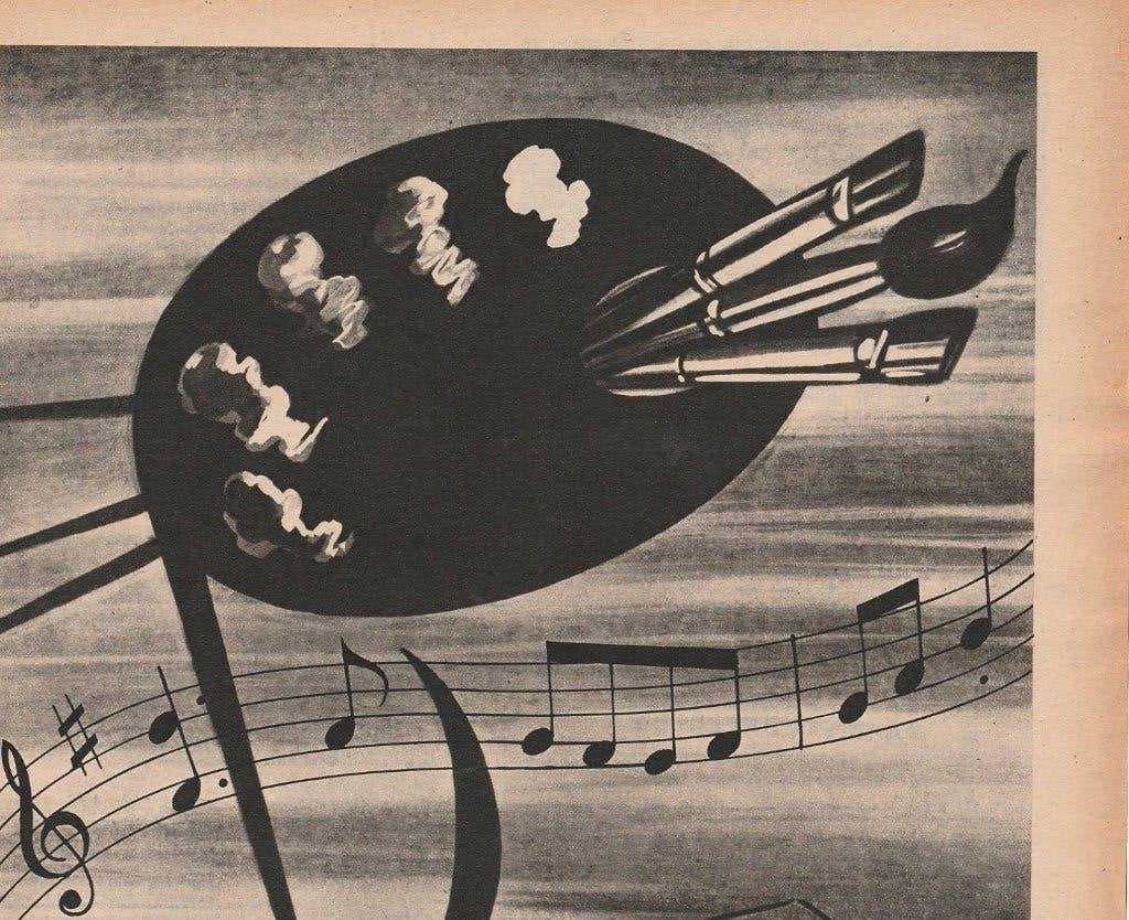 retro reclame 1951 Philips radio eigen klankkleur, Verzenden, Overige typen