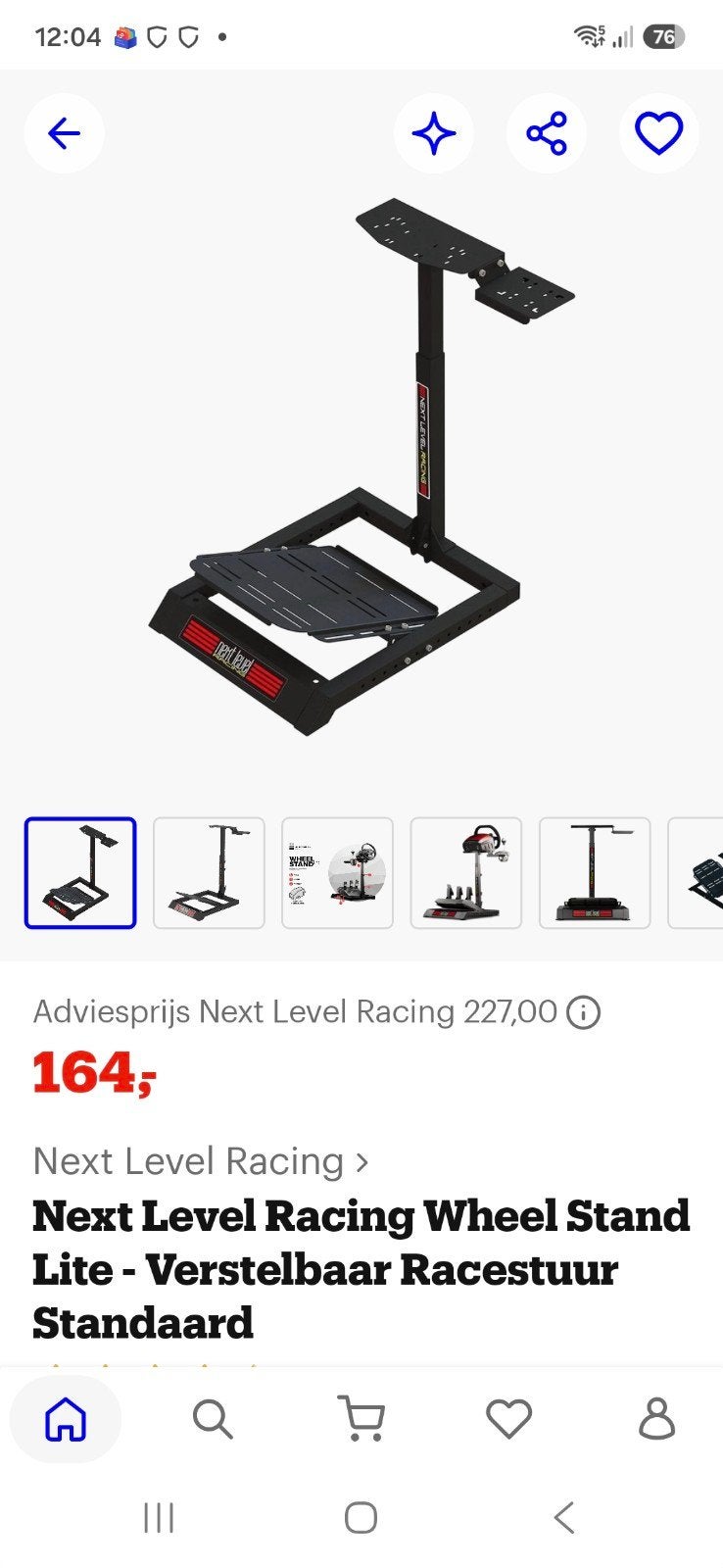 Next Level Racing Wheel Stand Lite met racestuur en pedalen, Spelcomputers en Games, Ophalen, Online, Gebruikt, 1 speler