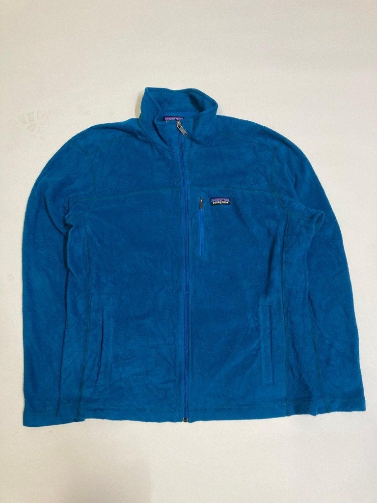 Y2K 00s Patagonia Fleece Jacket - L - Blue - Outdoor -Autumn, Maat 52/54 (L), Blauw, Ophalen of Verzenden, Zo goed als nieuw