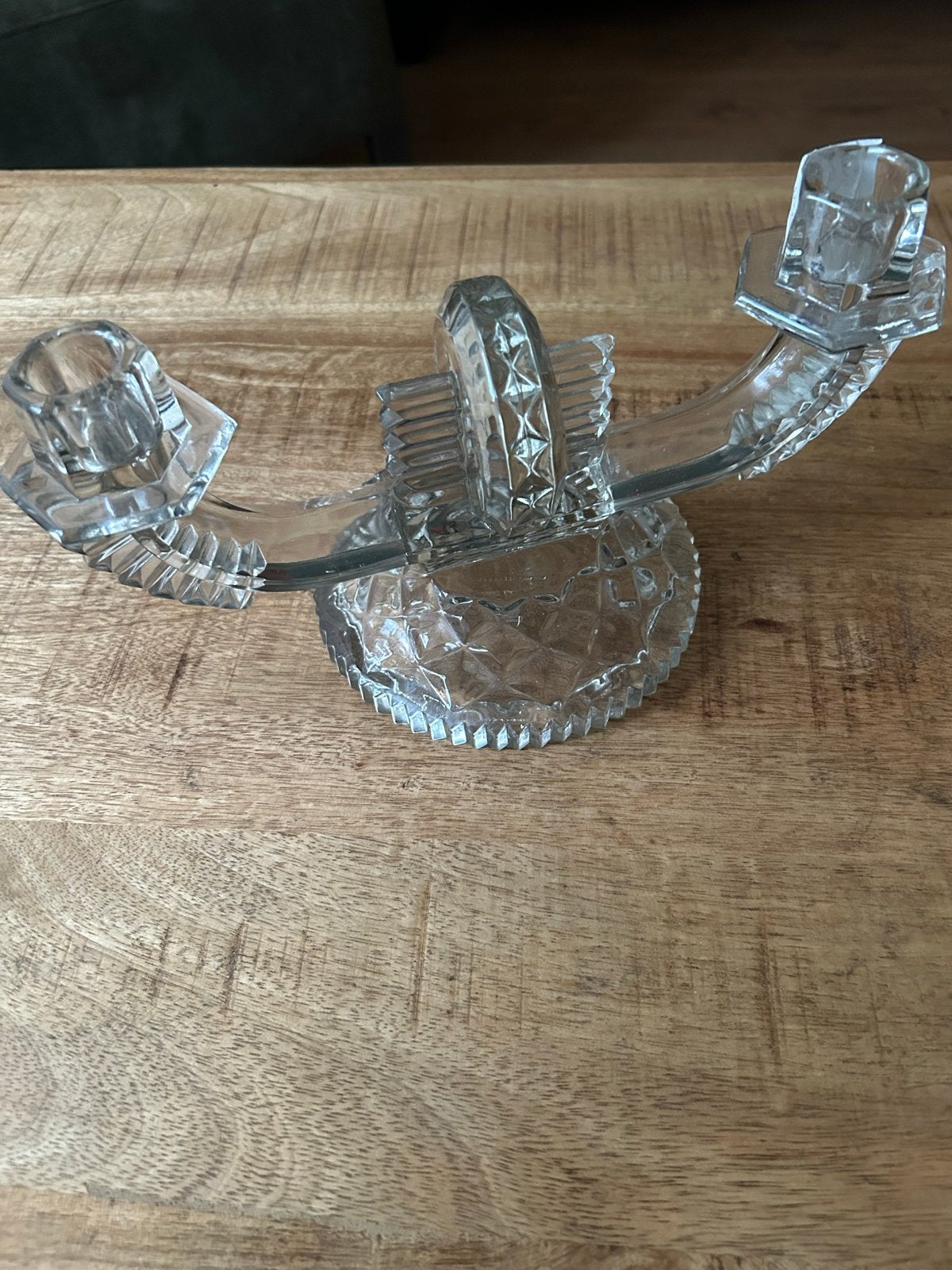 Art Deco Feigl & Morawetz persglazen kandelaar 2x, Ophalen of Verzenden