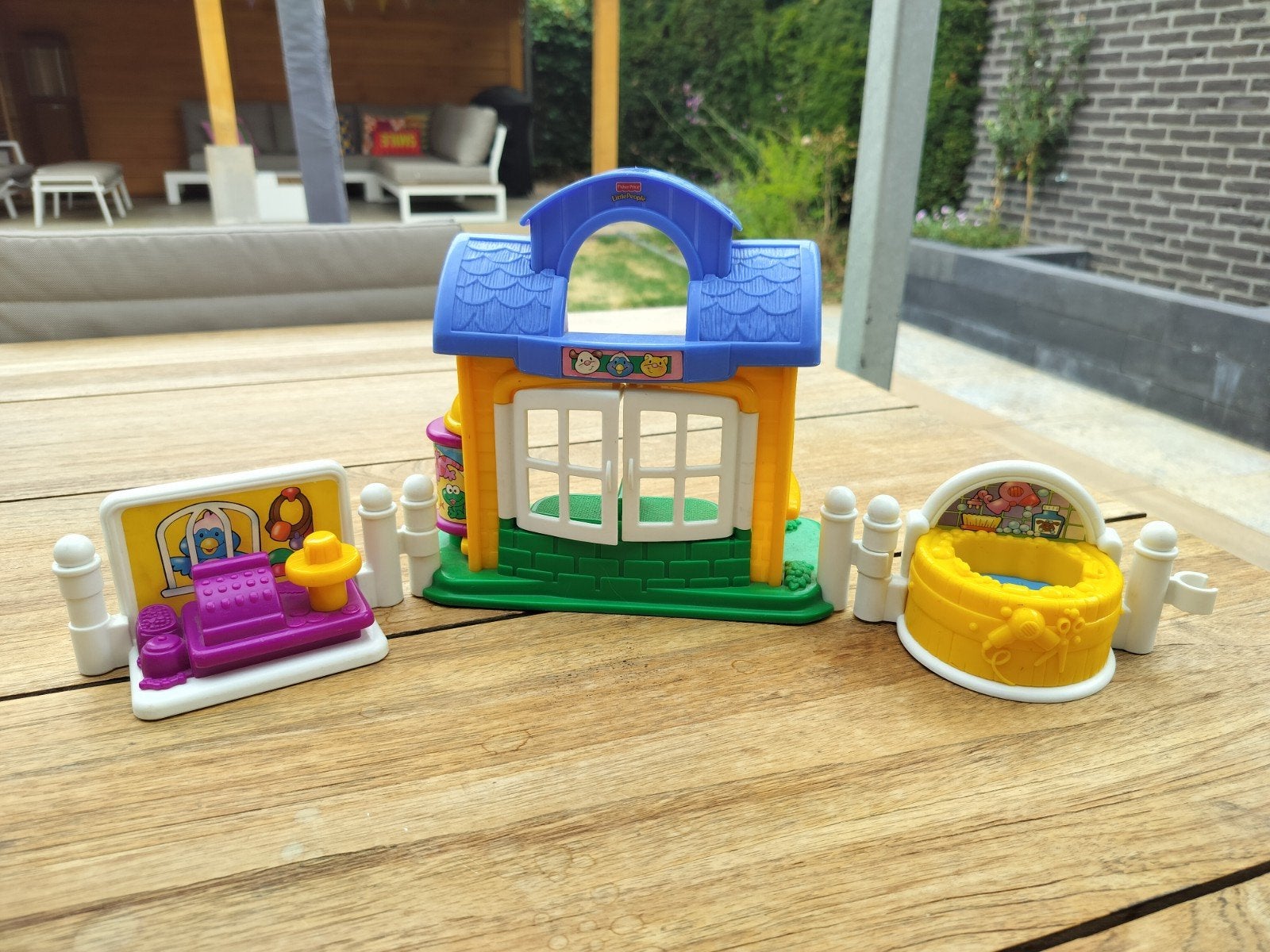 Fisher-Price Little People speelset met figuren en auto, Ophalen of Verzenden, Gebruikt, Jongen of Meisje