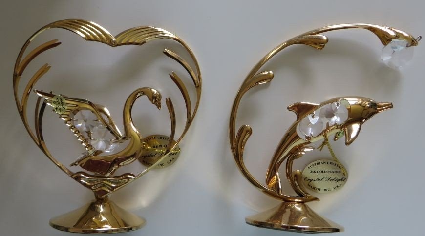 Austrian Kristal met Gold plate, Ophalen