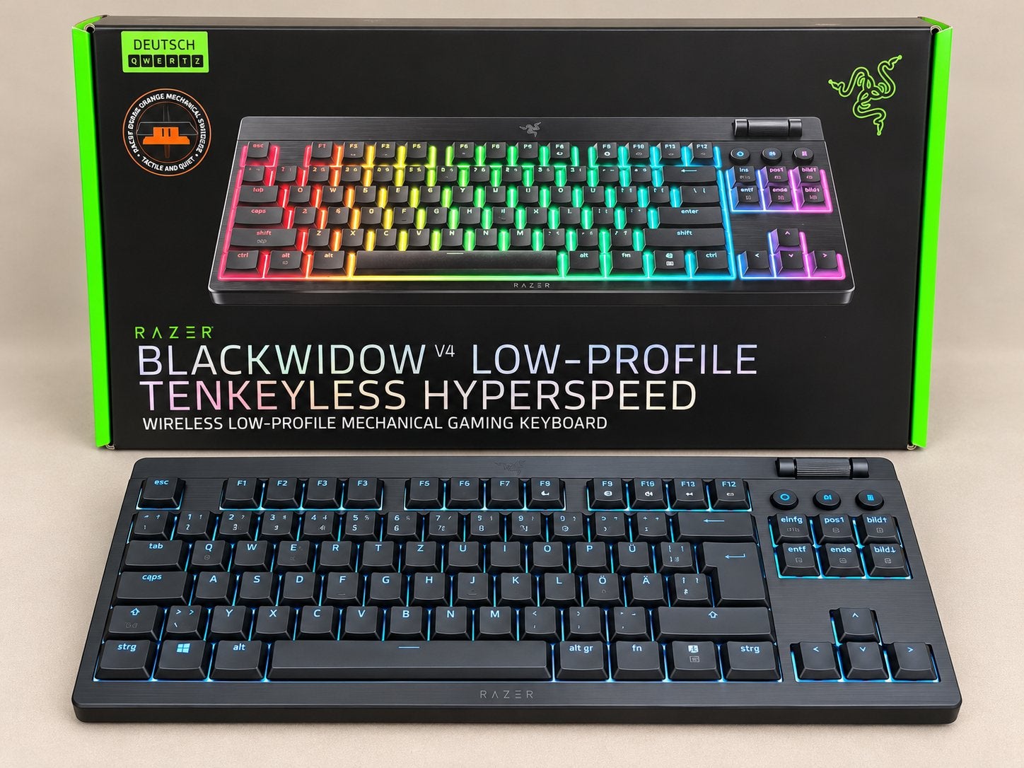 Razer BlackWidow V4 Low-Profile Tenkeyless Hyperspeed, Computers en Software, Gaming toetsenbord, Nieuw, Ophalen of Verzenden
