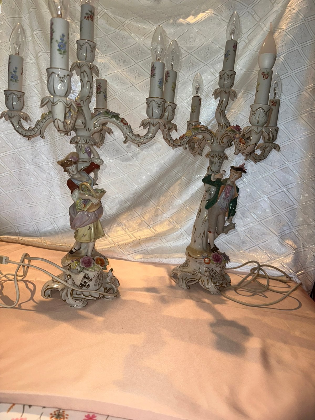 Prachtige porselein kandelaars, Antiek en Kunst, Ophalen of Verzenden