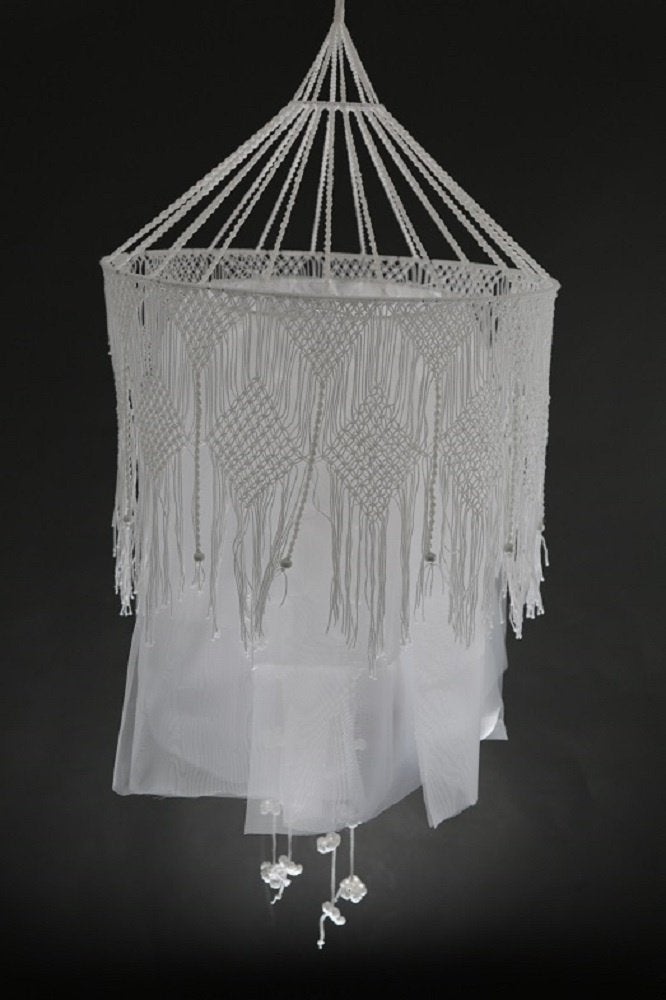 Lampion macramé decoratie kroonluchter, Brocante, Overige materialen, P Gillisstr, Nieuw