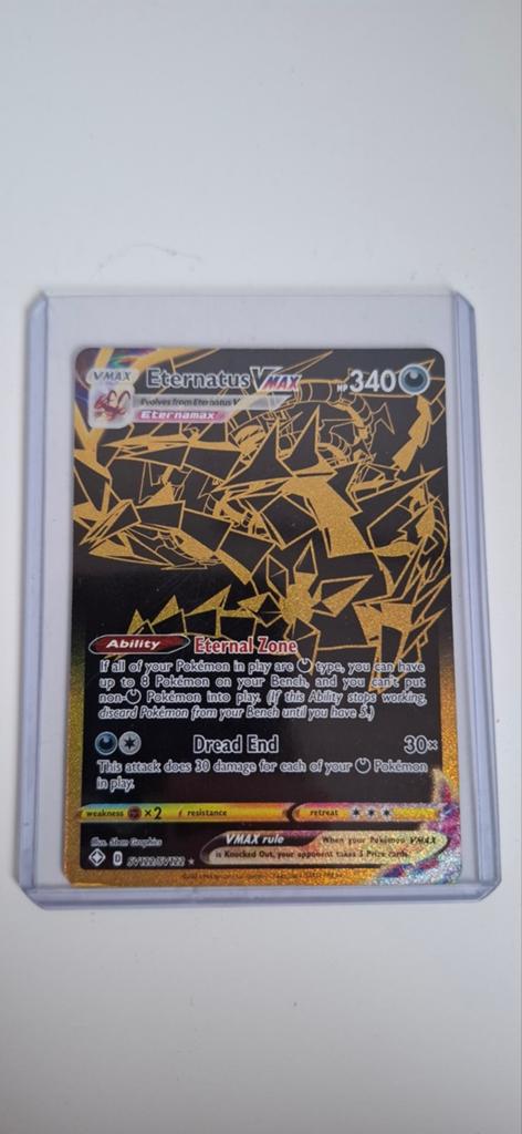 Eternatus VMAX Gold Secret Rare Pokémon Kaart, Hobby en Vrije tijd, Verzamelkaartspellen | Pokémon, Ophalen of Verzenden, Zo goed als nieuw