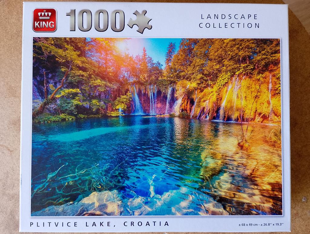 King puzzel - Plitvice lake, Ophalen of Verzenden, 500 t/m 1500 stukjes, Gebruikt, Legpuzzel