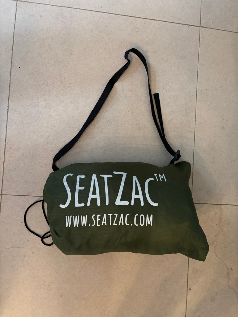 Seatzac - zitzak voor onderweg donker groen met tas!, Ophalen of Verzenden, Zo goed als nieuw