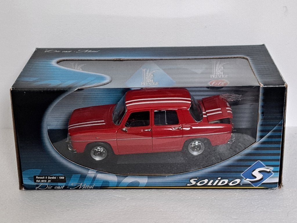 Renault 8 Gordini rood 1/18 Solido, 9018, Ophalen of Verzenden, Zo goed als nieuw, Auto, Solido