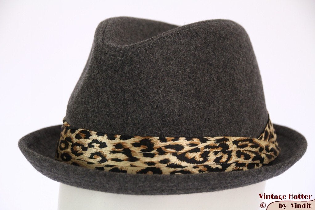 Gleufhoed Dames trilby Hawkins grijs 57 nieuw, 56 of 57 cm (M, 7 of 7⅛ inch), Hoed, Hawkins, Nieuw