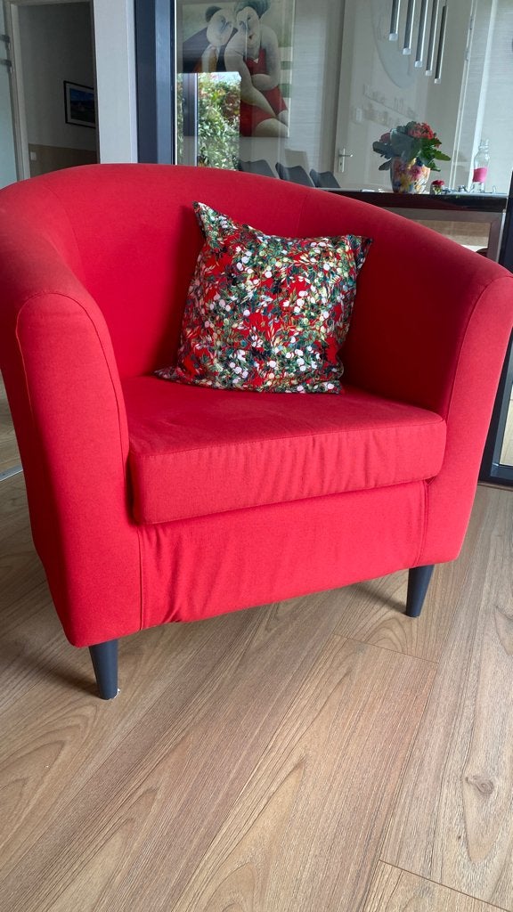 Fauteuil rood, Ophalen, Gebruikt, 75 tot 100 cm, 75 tot 100 cm