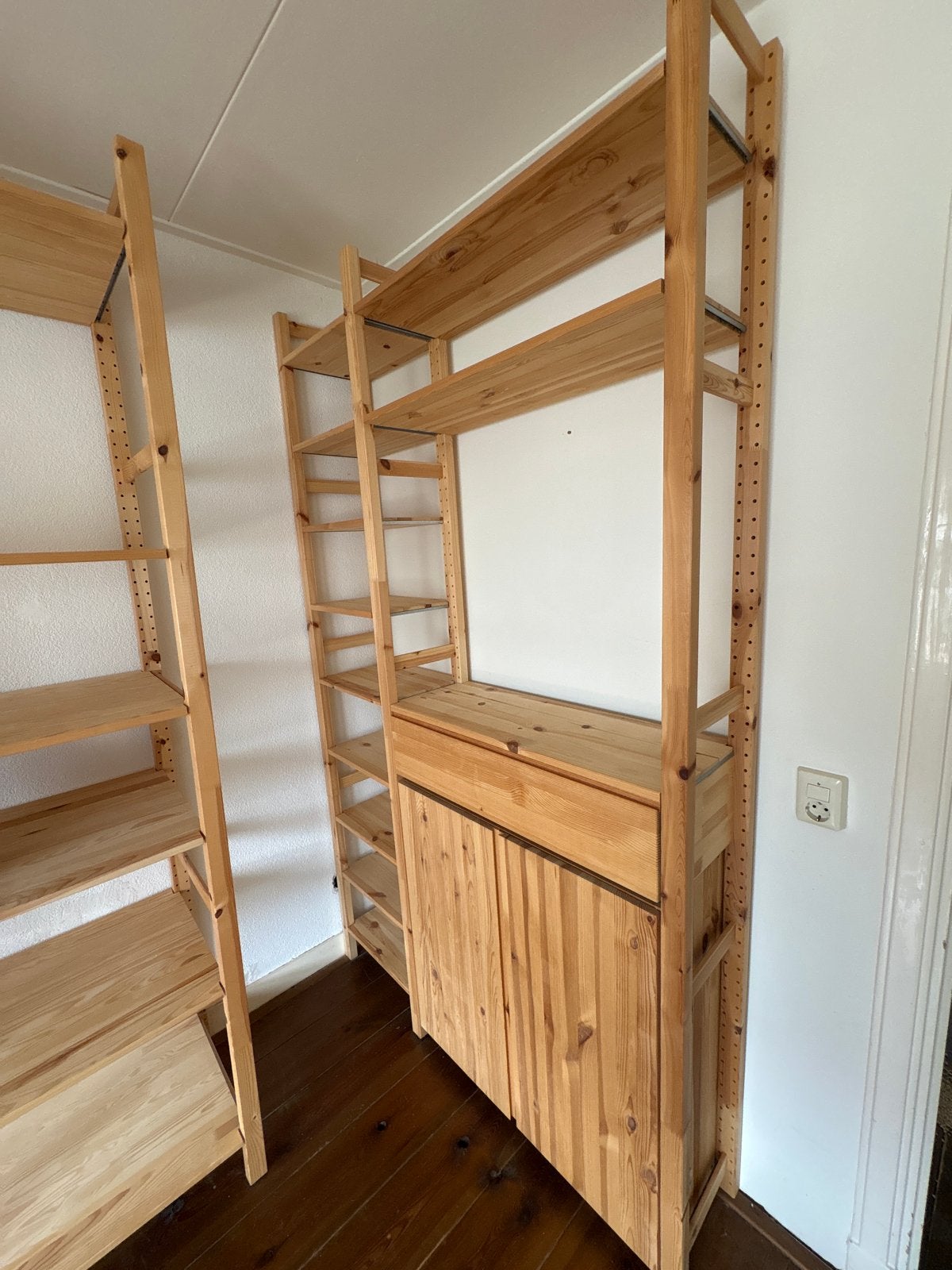 Houten wandrek met kast en lades - IKEA Ivar, Huis en Inrichting, Ophalen, Zo goed als nieuw