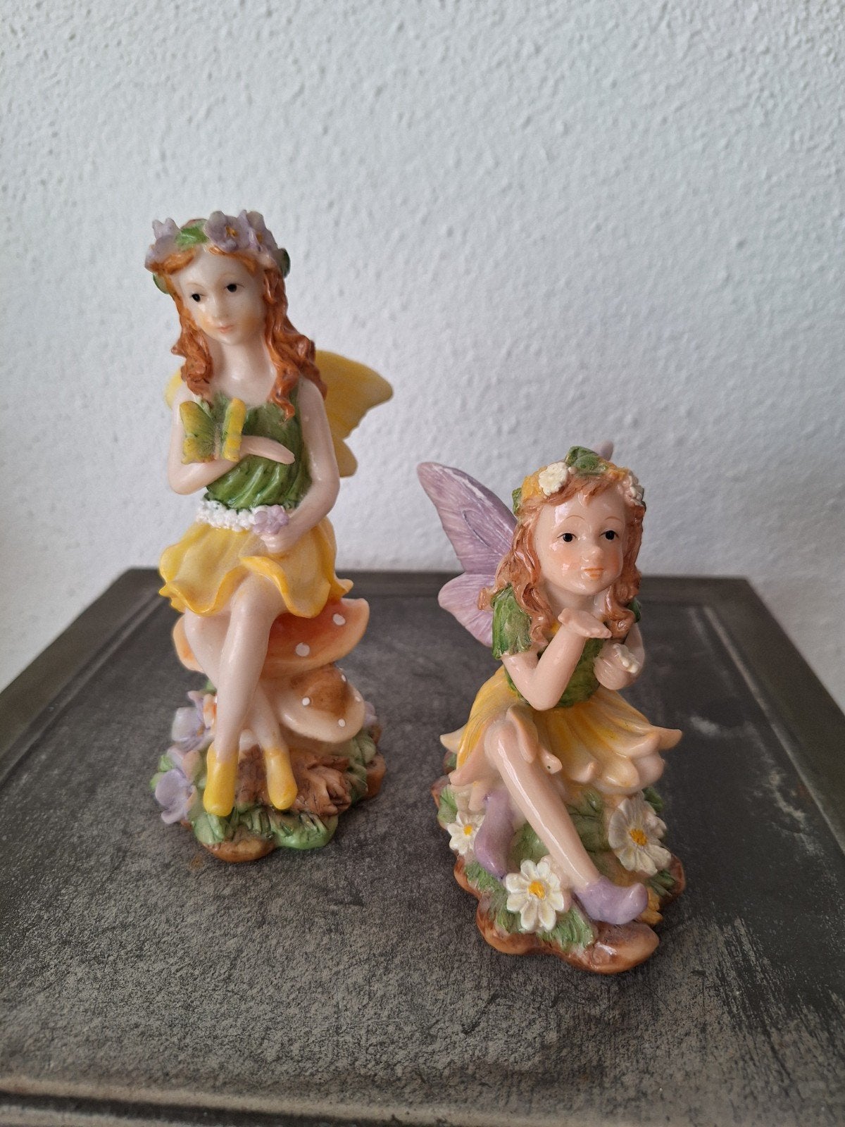 Set van 2 decoratieve elfjes/feeën beeldjes, Verzamelen, Poppetjes en Figuurtjes, Ophalen of Verzenden, Zo goed als nieuw