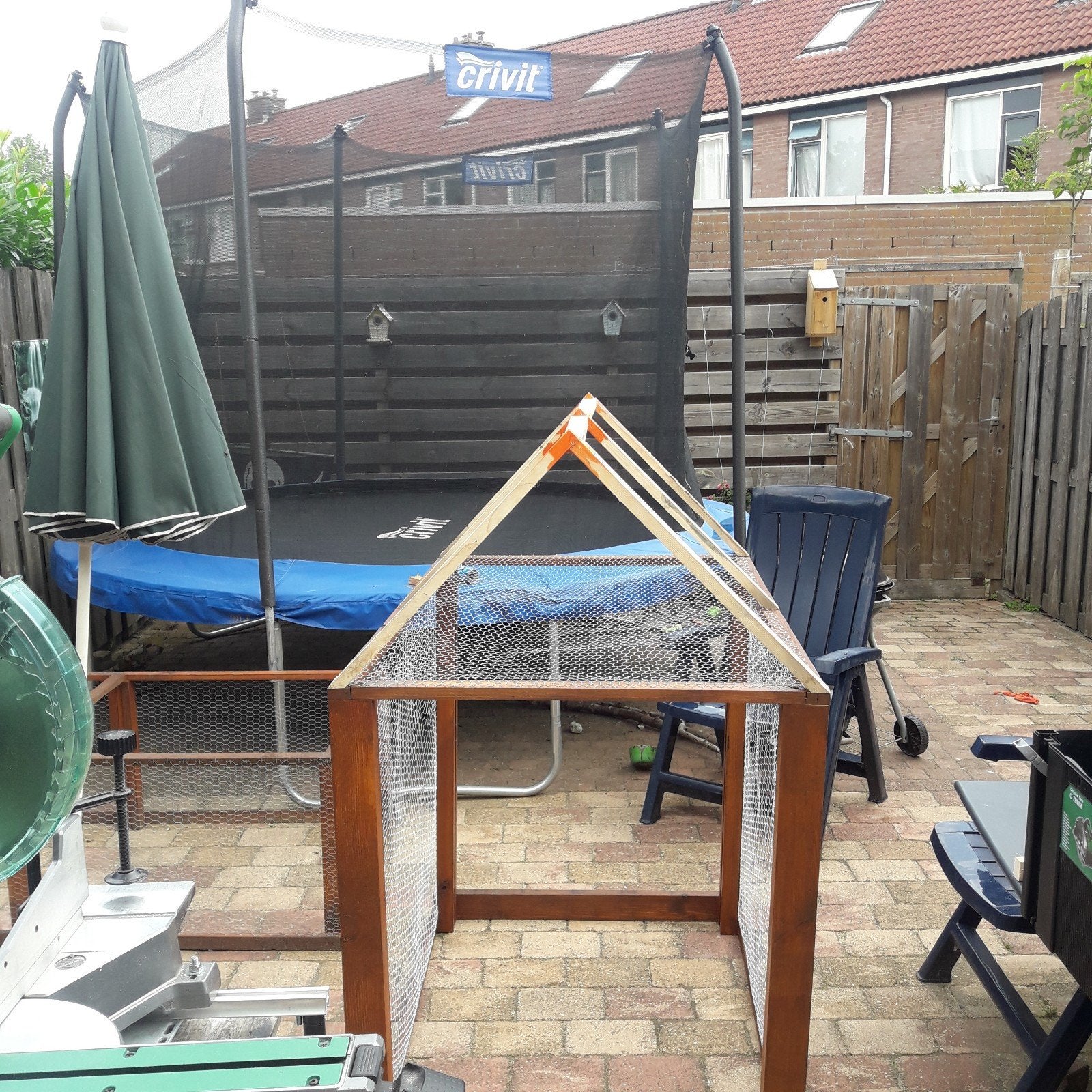 Trampoline met vangnet, Ophalen, Gebruikt