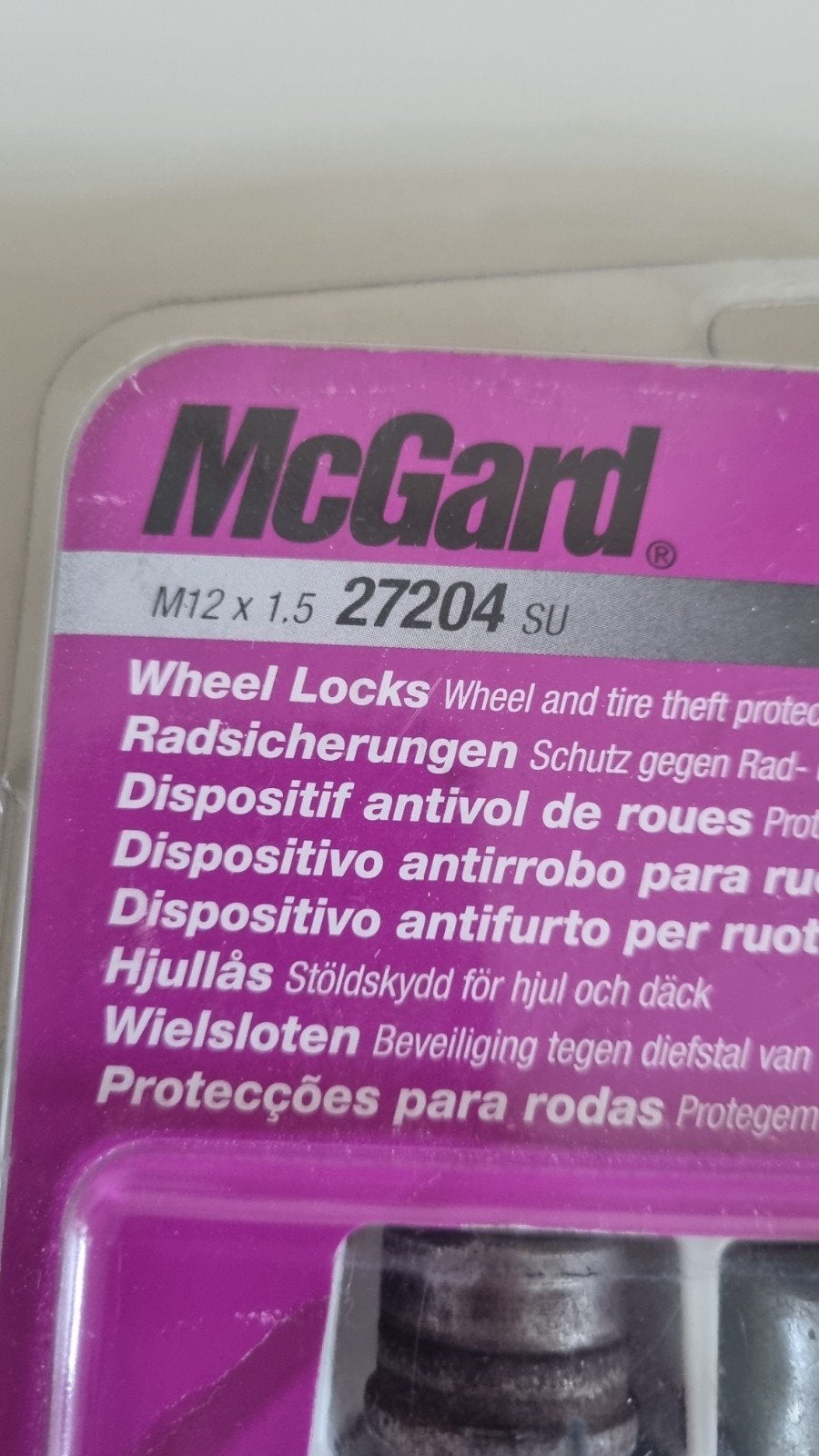 McGard Slotbouten set M12 x 1.5 - Wielsloten, Auto diversen, Ophalen of Verzenden, Gebruikt