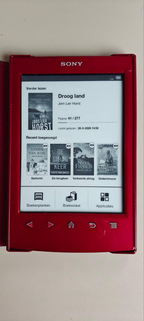 Sony PRS-T2N e-reader met hoesje, Gebruikt, 6 inch of minder, Ophalen of Verzenden, Wi-Fi