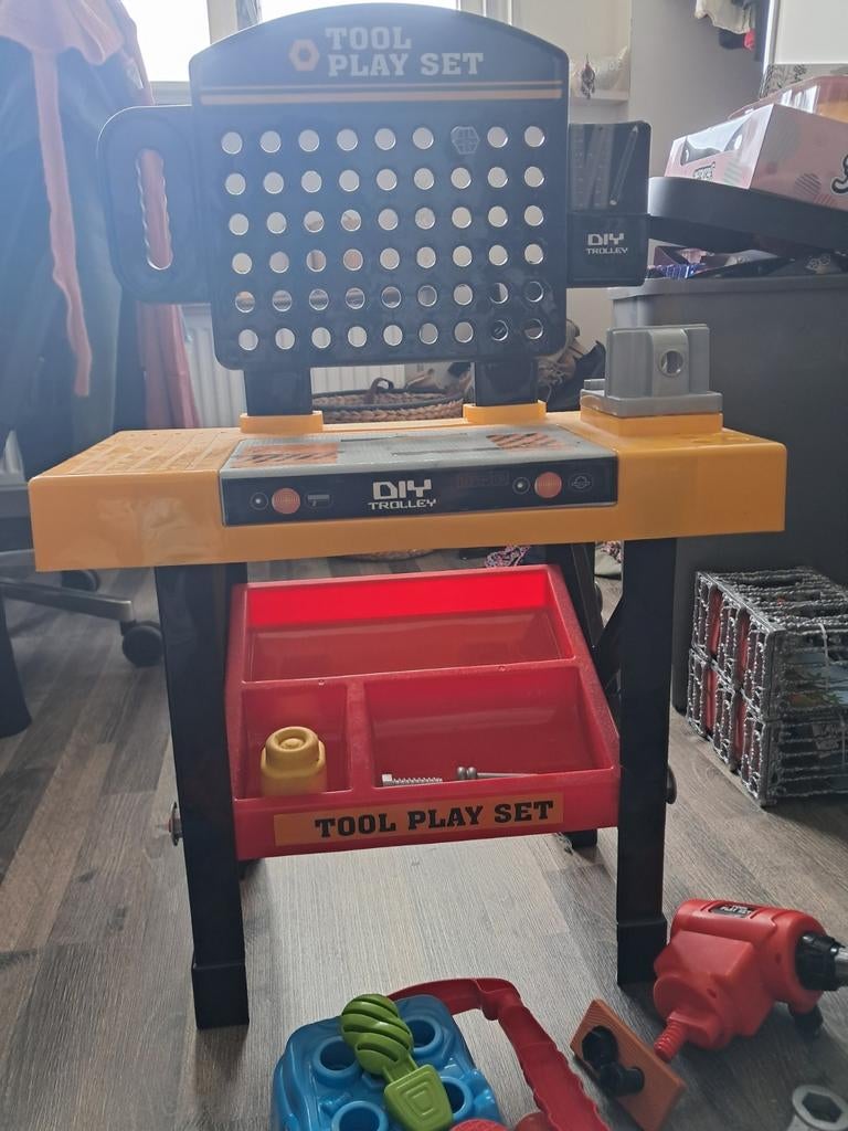 Grote Speelgoed Werkbank met Gereedschap Set, Ophalen of Verzenden