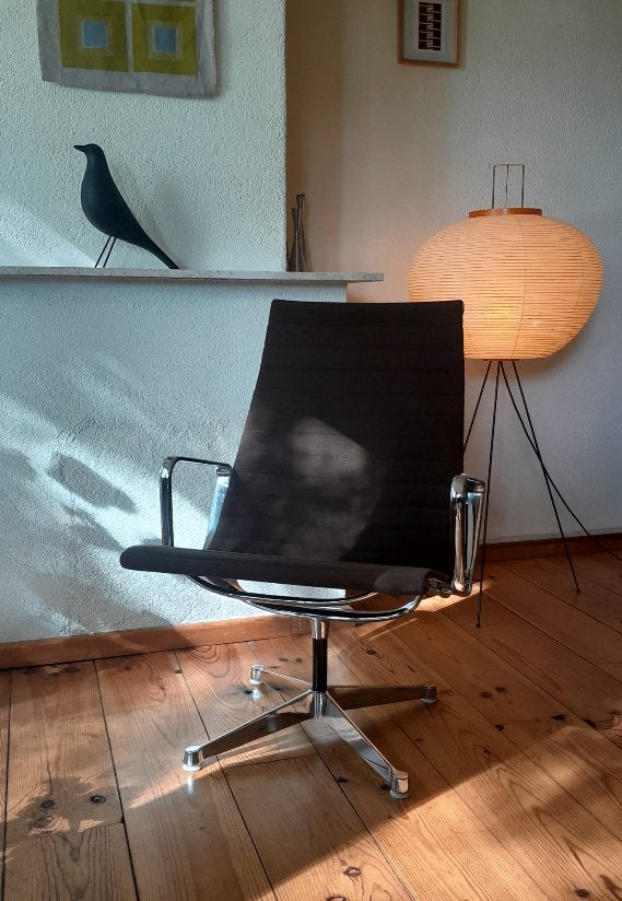 Vintage Eames Herman Miller EA 116 Lounge Chair, Ophalen, Design Mid century, Gebruikt, Metaal