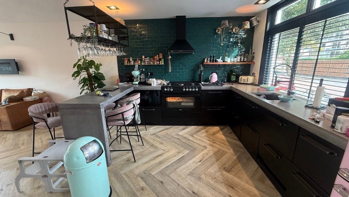 Complete keuken (zelf demonteren en ophalen) - Zwart, Ophalen, Gebruikt