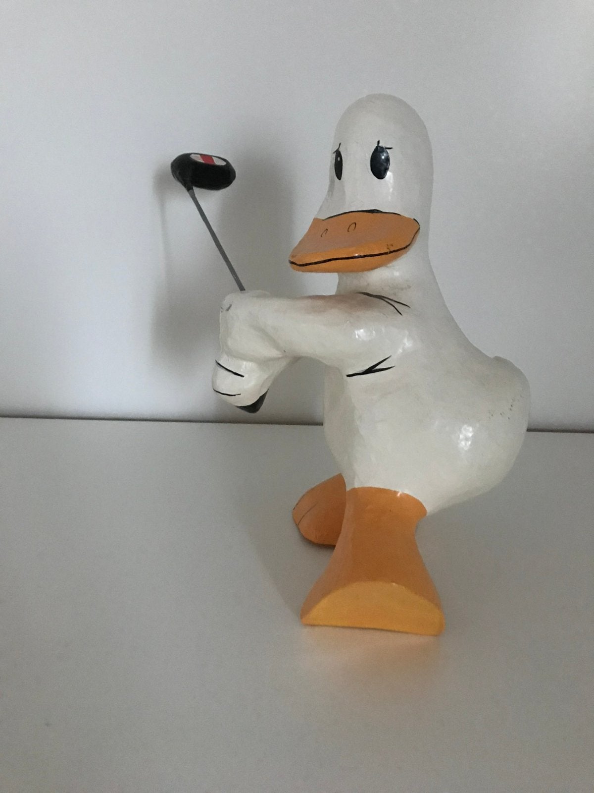 Leuk en uniek beeld van golfende eend te koop, Ophalen of Verzenden