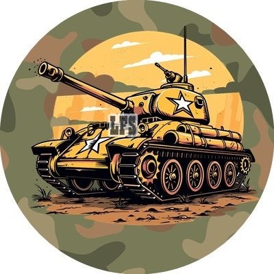 lf927 icing frosting leger tank 19cm eetbare taart print, Ophalen of Verzenden, Nieuw, Taarten, Versiering