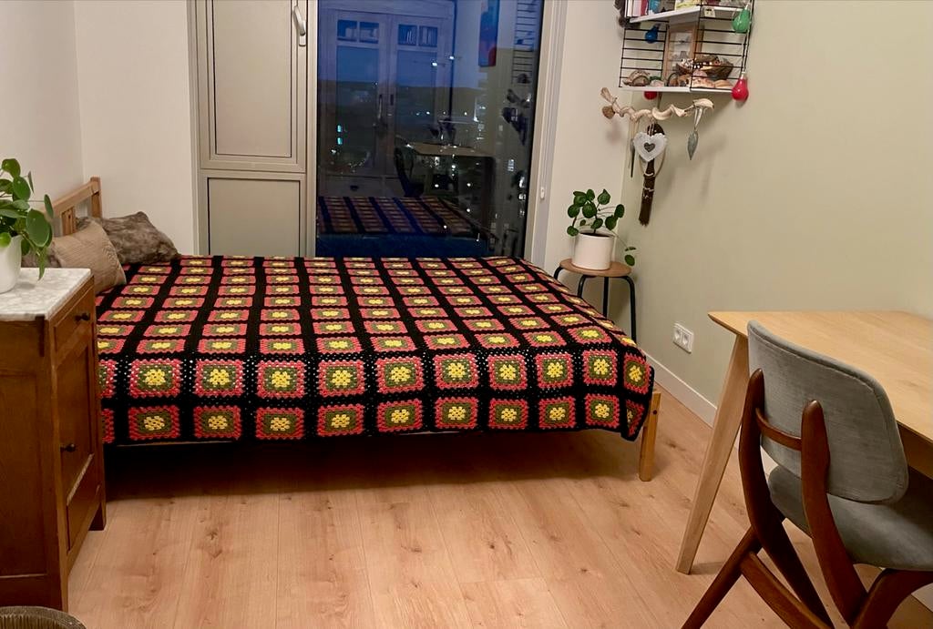Handgemaakte Granny Square Sprei - 2.00m x 1.70m, Huis en Inrichting, Ophalen, Overige kleuren, Overige maten, Deken of Dekbed