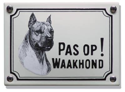 Emaille bordje waakhond, Ophalen of Verzenden, Nieuw