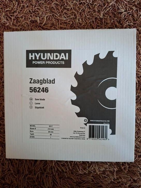 Zaagblad (2x) Hyundai, Doe-het-zelf en Verbouw, Gereedschap | Machine-onderdelen en Toebehoren, Ophalen of Verzenden, Nieuw