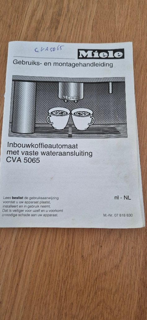 Miele CVA 5065 Inbouw Koffiemachine, Ophalen, Afneembaar waterreservoir, Gebruikt, Koffiemachine