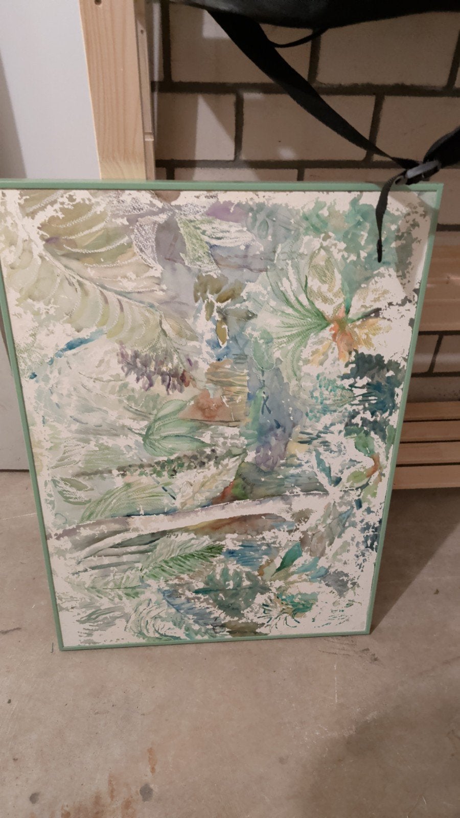 Aquarel Schilderij - Ophalen, Ophalen, Abstract, Aquarel, Ingelijst