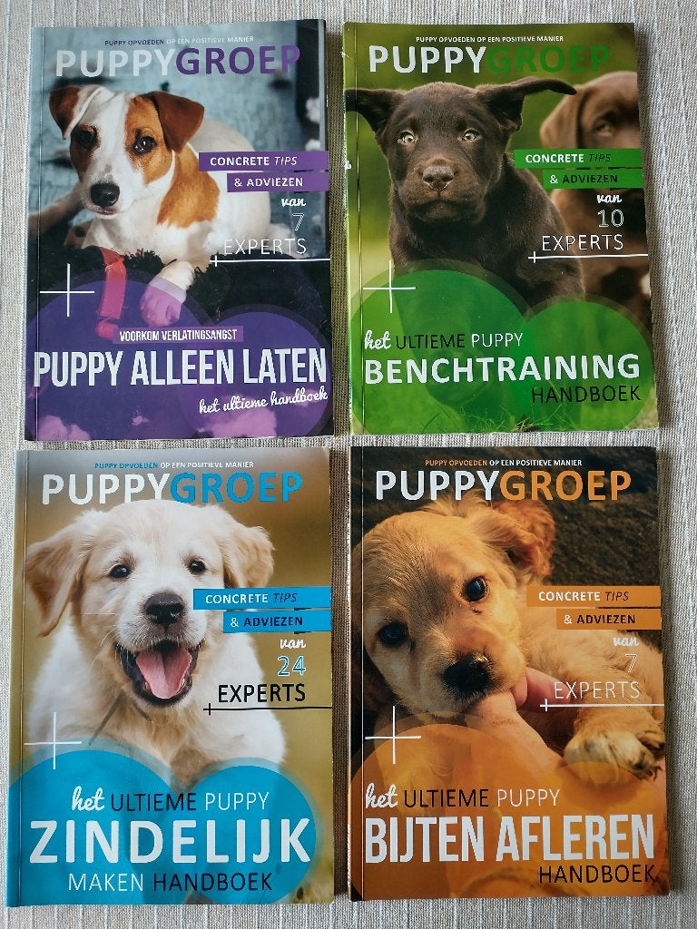 4 Boeken Puppy Opvoeden met tips en adviezen, Ophalen of Verzenden, Gelezen, Honden