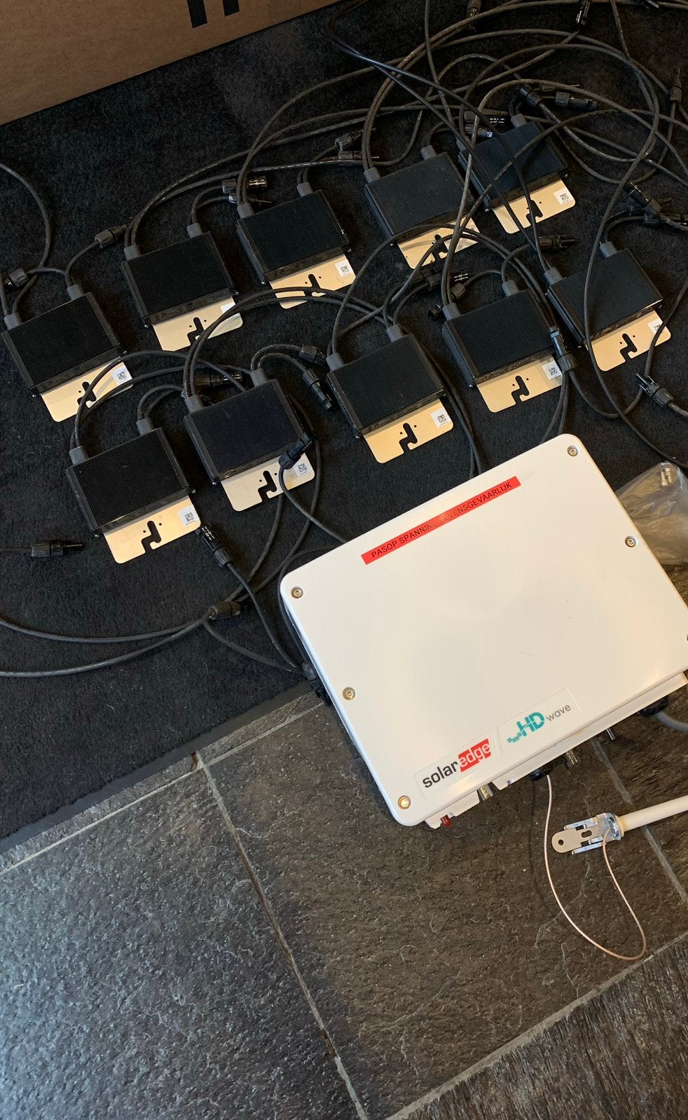 SolarEdge SE3500H omvormer + 10 x P370 Power Optimizers, Ophalen of Verzenden, Gebruikt, Overige typen