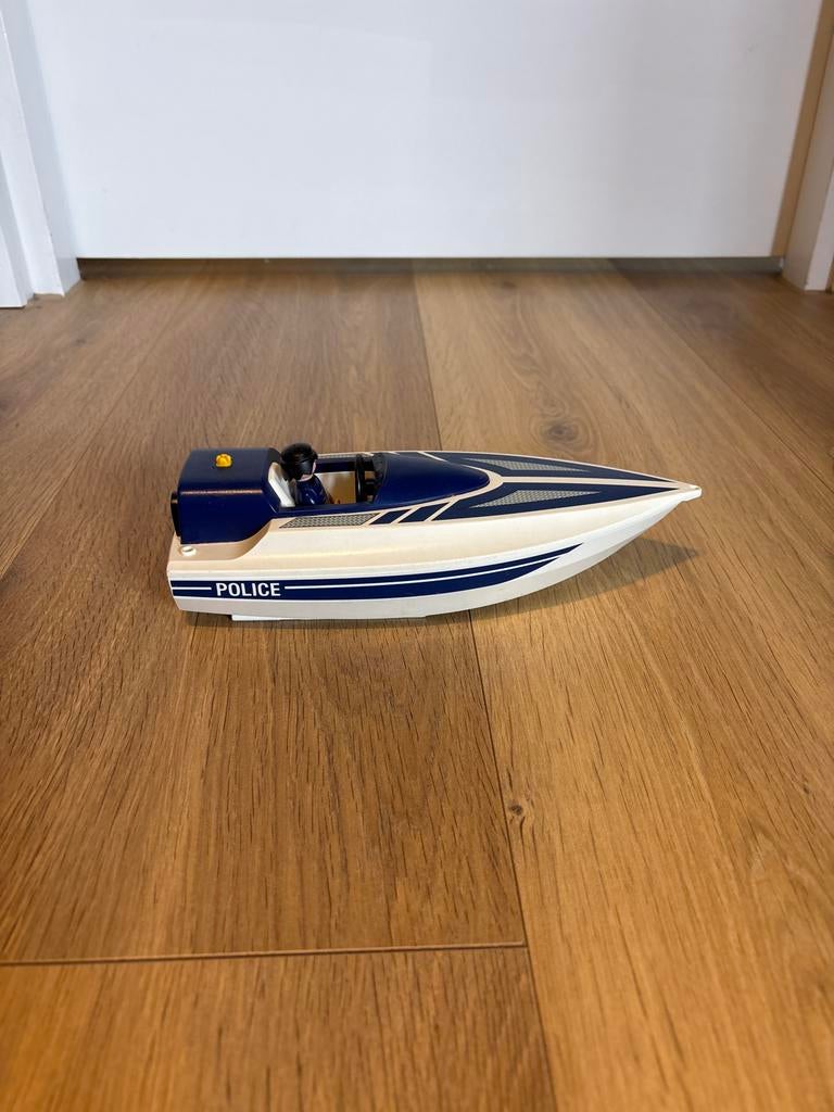 Playmobil Politieboot met figuur en onderdelen, Ophalen of Verzenden, Gebruikt, Jongen of Meisje