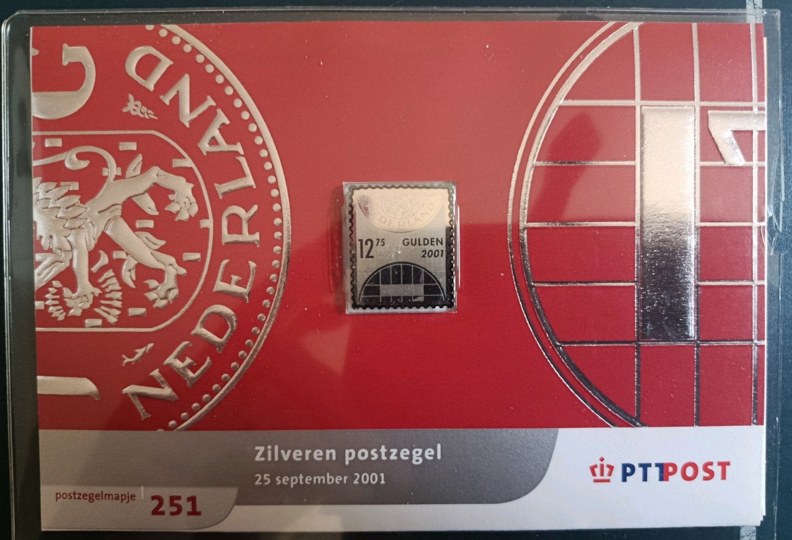 Zilveren postzegel. 2001. PTT mapje 251, Verzenden, Na 1940, Postfris