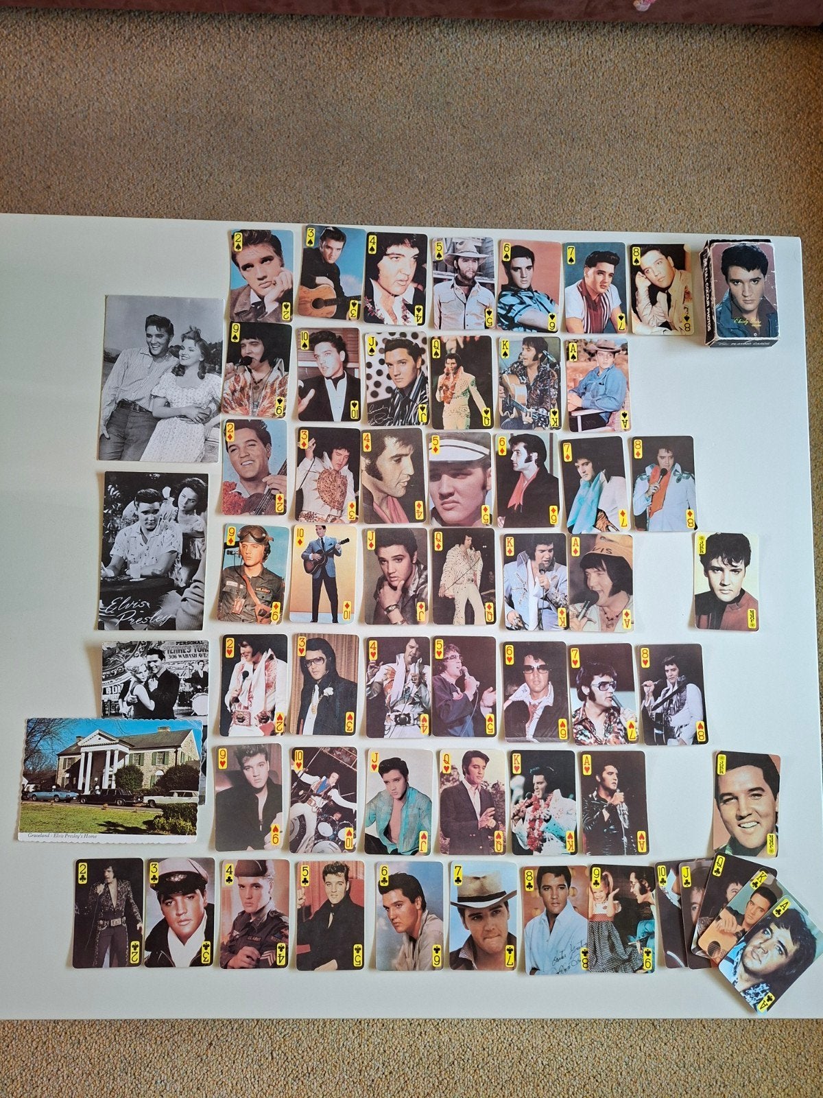 Kavel Elvis artikelen/ 56x speelkaarten/ 4x ansichtkaarten, Ophalen of Verzenden, Gebruikt, Foto of Kaart