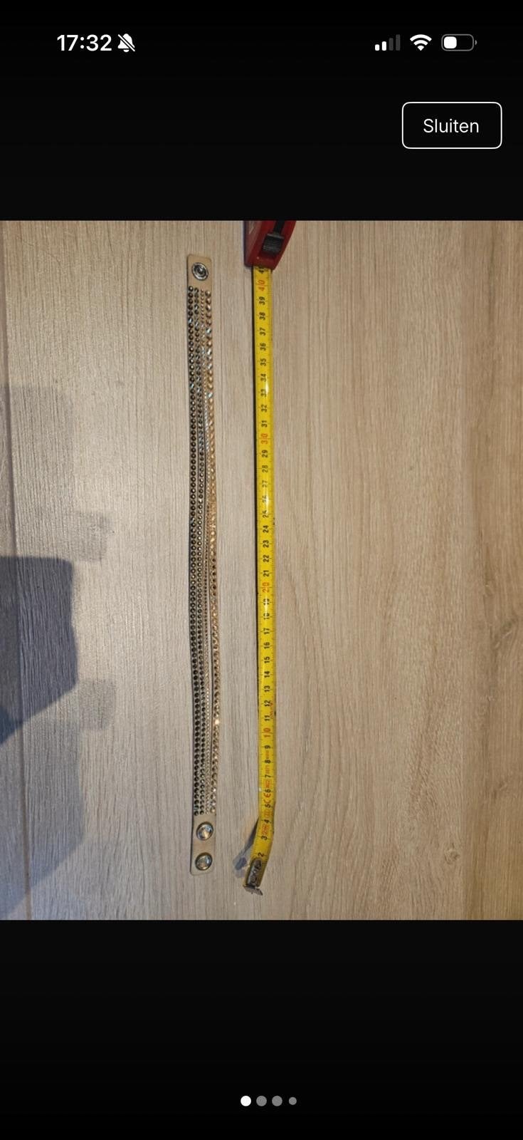 Gouden ketting swarovski armband, Gebruikt, Ophalen of Verzenden, Goud, Overige materialen