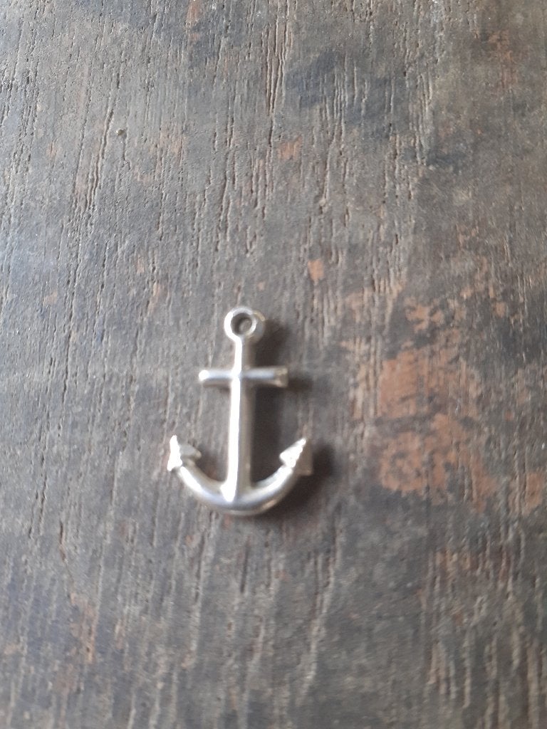 Zilveren ANKER hangertje voor ketting., Ophalen of Verzenden, Zo goed als nieuw, Kruis of Symbool, Zilver