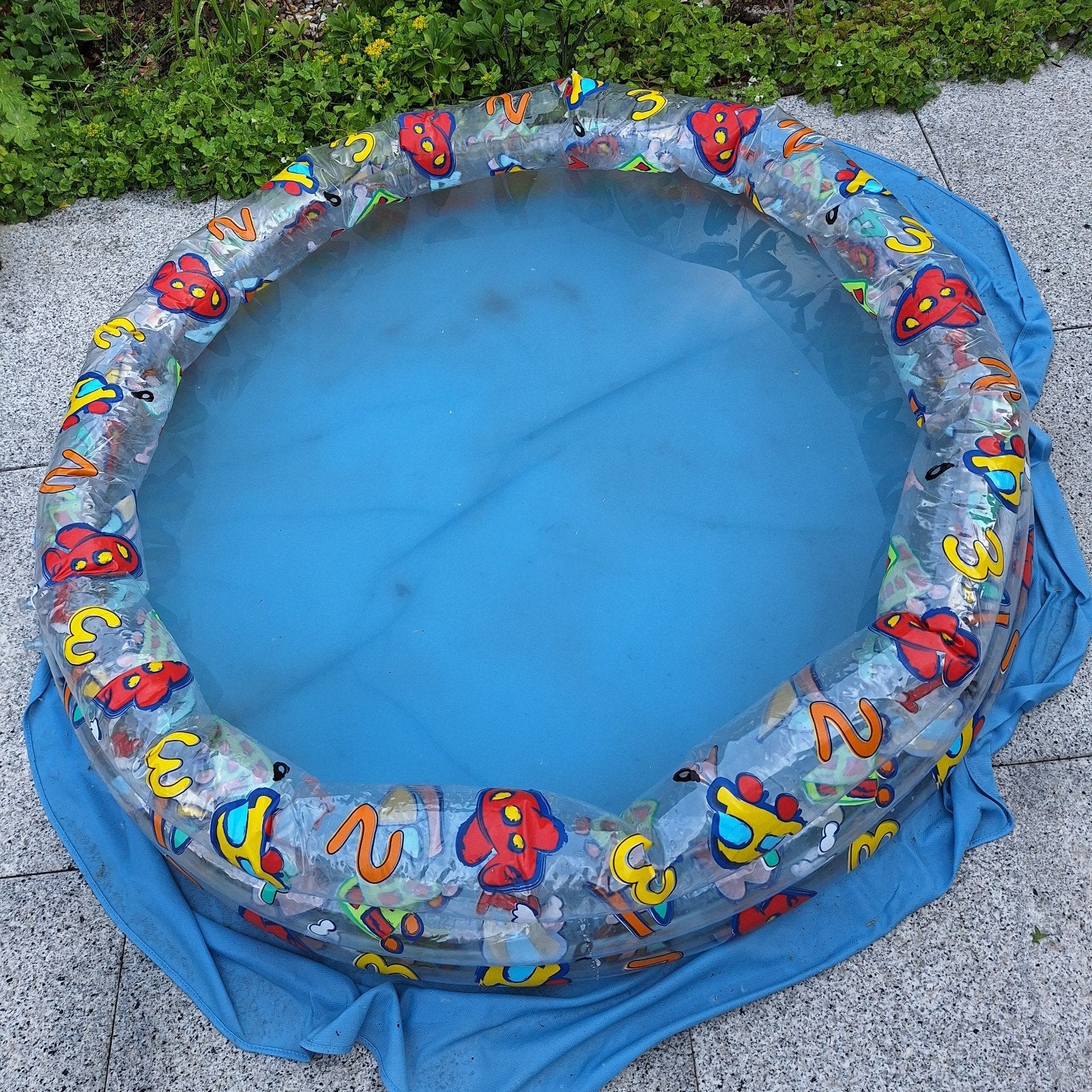 Buitenbadje opblaaszwembadje m 3 luchtringen 1 lek, Tuin en Terras, Zwembaden, Gebruikt, Opblaaszwembad, Minder dan 80 cm, Minder dan 200 cm