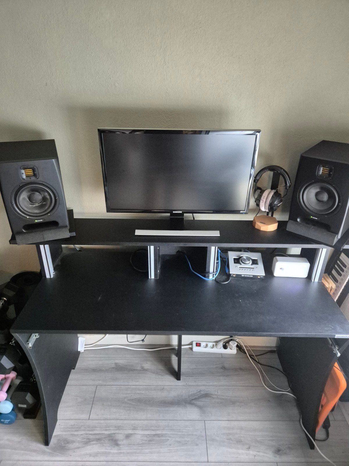 Glorious Workbench Studio Desk / Computerbureau – Zwart, Huis en Inrichting, Bureaus, Ophalen, Zwart, Opzetstuk, Gebruikt