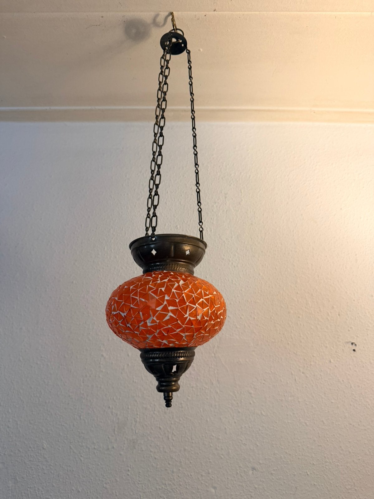 Mozaïek hanglantaarn oranje, Ophalen of Verzenden, Oranje, Lantaarn