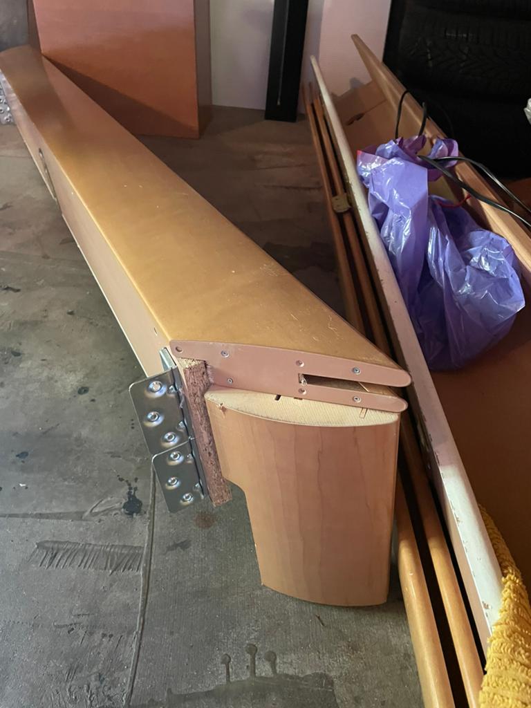 GRATIS bed beukenhout met rand inclusief lattenbodems, Ophalen, Tweepersoons, Zo goed als nieuw, 180 cm