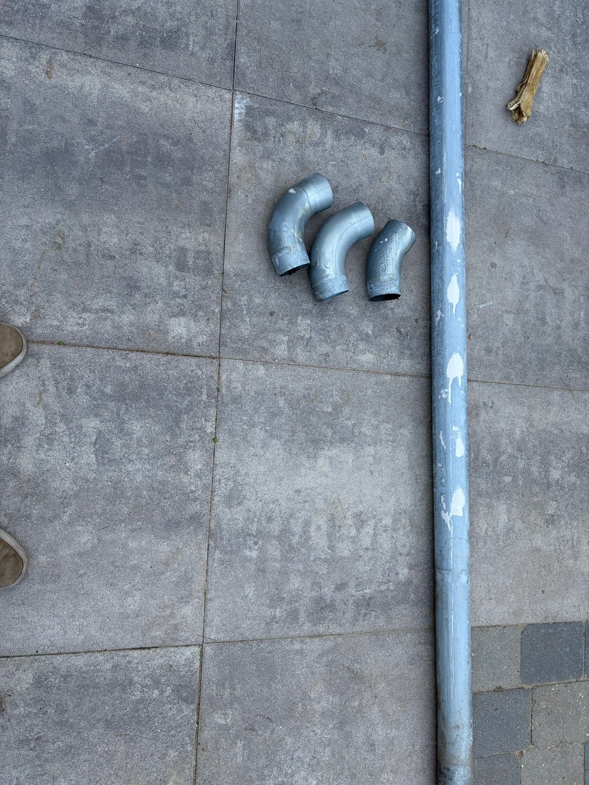 Zinken regenpijp met bochten - Gebruikt, Ophalen, Afvoer, Gebruikt, 2 tot 4 meter