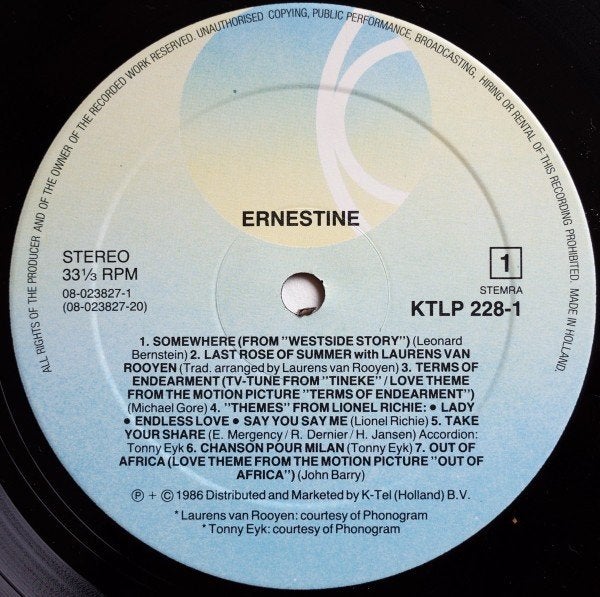 LP Ernestine - Ernestine, Ophalen of Verzenden, Gebruikt, LP