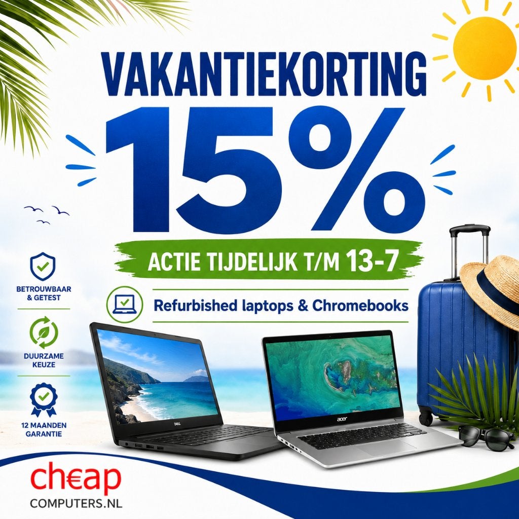 Sale bij Cheapcomputers–15% korting op het hele assortiment, Computers en Software, Windows Laptops, Qwerty, Cheapcomputers, Intel
