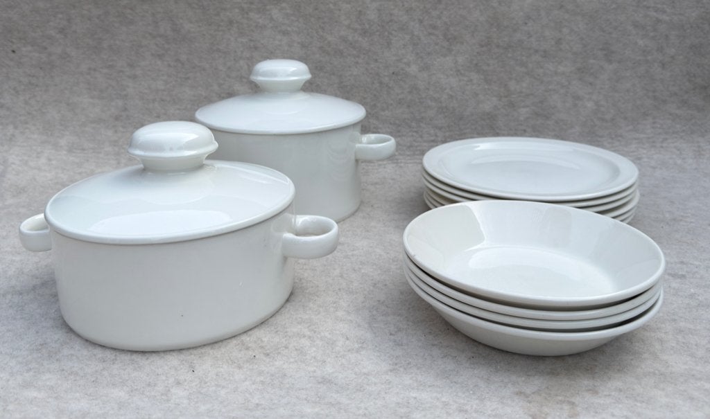 Wedgwood Midwinter Stonehenge Plain White servies, Gebruikt, Overige typen, Vintage, Ophalen of Verzenden