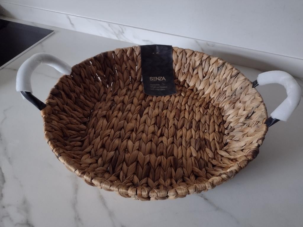 Fruitschaal Senza rieten/zeegras mand, Mand, Rond, Nieuw, Ophalen of Verzenden