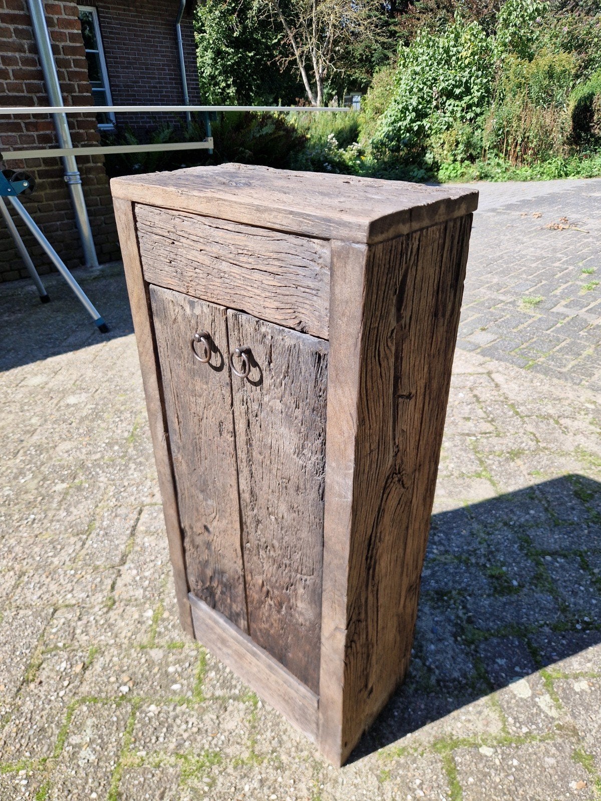 Handgemaakt toiletmeubel geborsteld oud eiken, Ophalen, Nieuw, Bruin, Overige typen