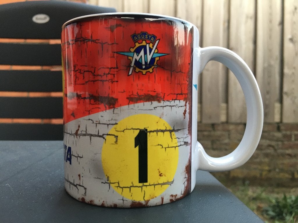 ✅ Giacomo Agostini MV Agusta mok Vintage olie Motorsport, Verzamelen, Ophalen of Verzenden, Nieuw, Motoren